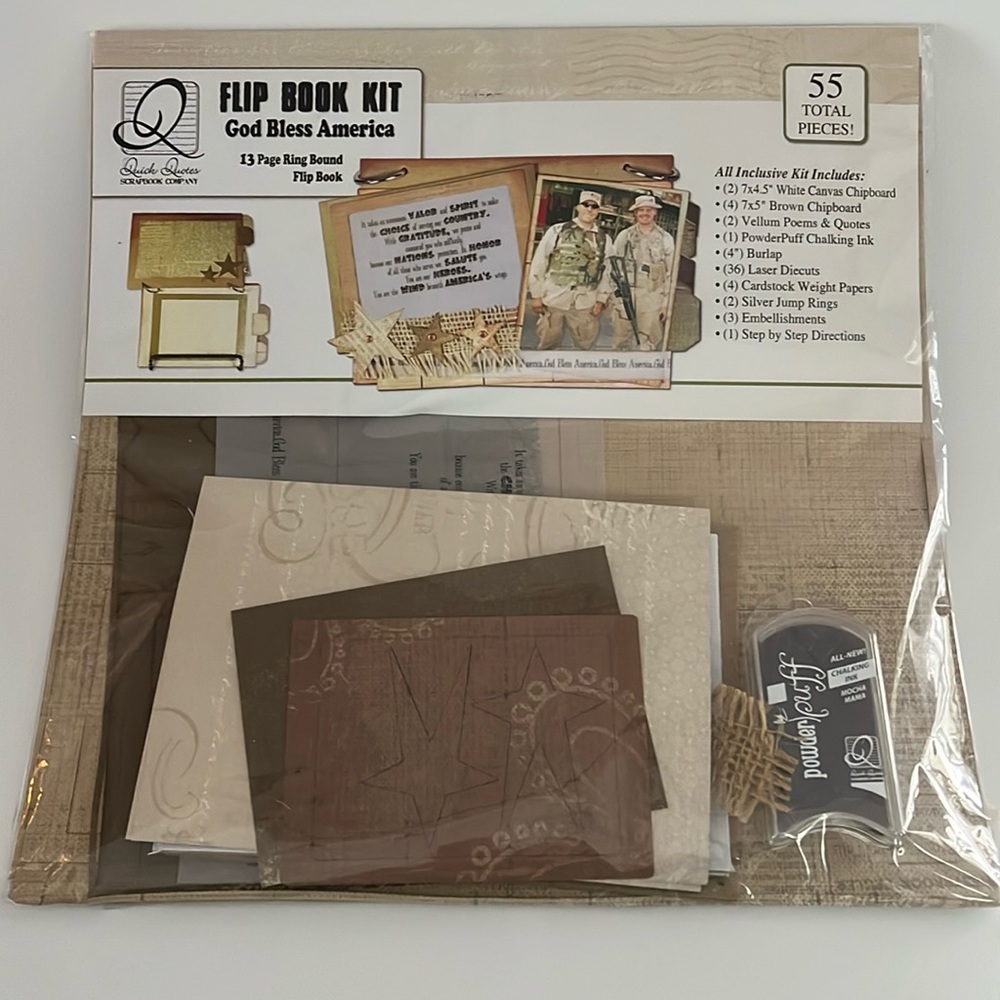 Flip Book Kit “God Bless America” by Quick Quotes Scrapbooking Co.